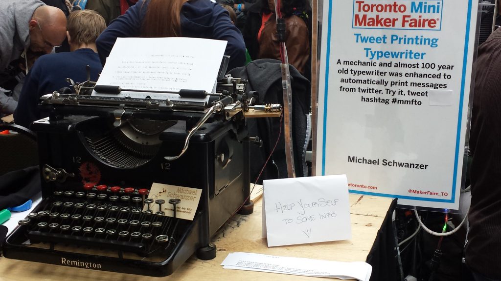 Tweeting Typewriter at Maker Faire Toronto