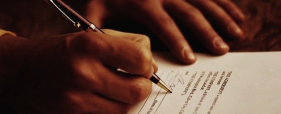 Man Signing Contract